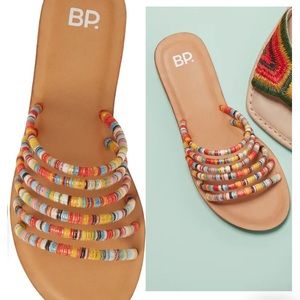 BP Multicolor Beaded Sandals